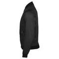 Black - Side - SOLS Unisex Roscose Bomber Jacket