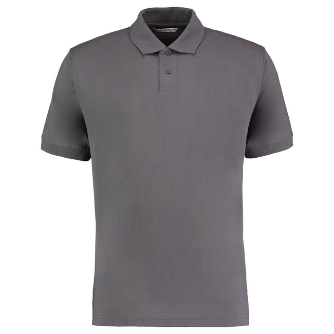 Charcoal Gray - Front - Kustom Kit Mens Regular Fit Workforce Pique Polo Shirt