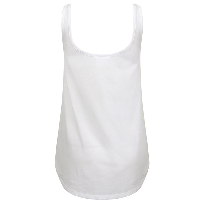 White - Back - Skinni Fit Womens-Ladies Slounge Undershirt