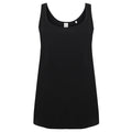 Black - Front - Skinni Fit Womens-Ladies Slounge Undershirt