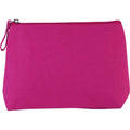 Fuchsia - Front - Kimood Cotton Canvas Toiletry Bag
