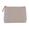 Natural - Front - Kimood Cotton Canvas Toiletry Bag