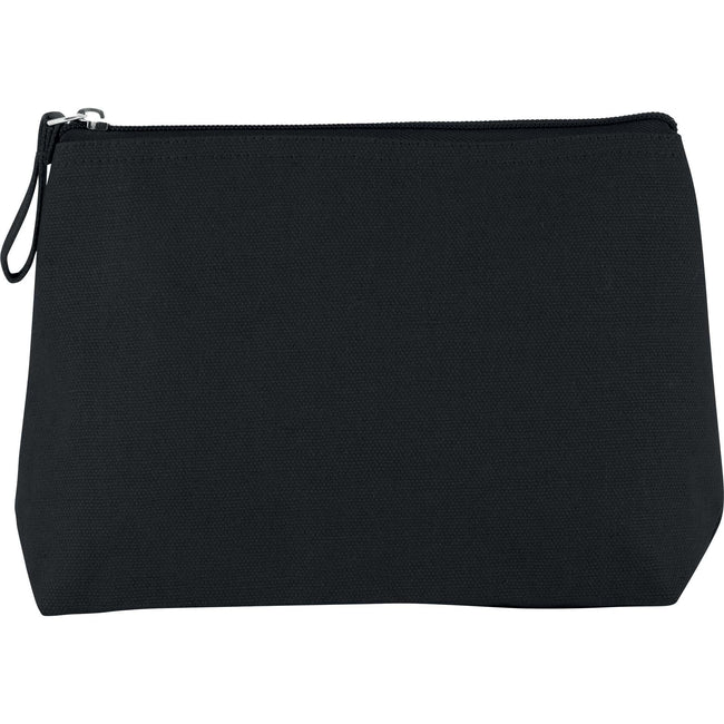 Black - Front - Kimood Cotton Canvas Toiletry Bag