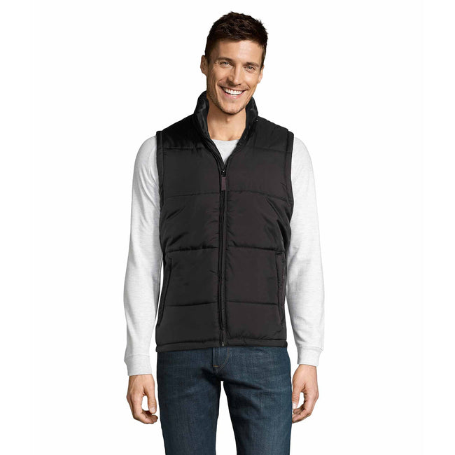 Black - Front - SOLS Warm Unisex Padded Bodywarmer Jacket