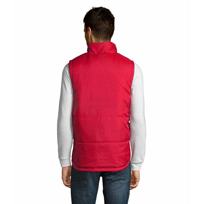 Red - Back - SOLS Warm Unisex Padded Bodywarmer Jacket