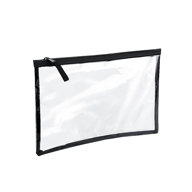 Clear-Black - Front - BagBase Clear Grab Pouch