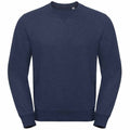 Indigo Melange - Front - Russell Mens Authentic Melange Sweatshirt