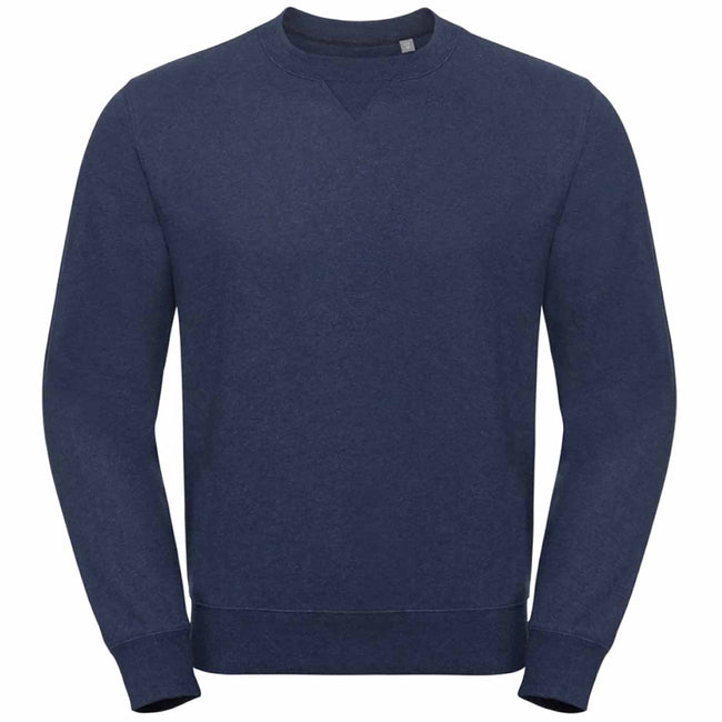 Indigo Melange - Front - Russell Mens Authentic Melange Sweatshirt