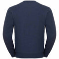 Indigo Melange - Back - Russell Mens Authentic Melange Sweatshirt