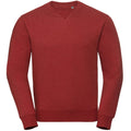 Brick Red Melange - Front - Russell Mens Authentic Melange Sweatshirt