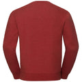 Brick Red Melange - Back - Russell Mens Authentic Melange Sweatshirt