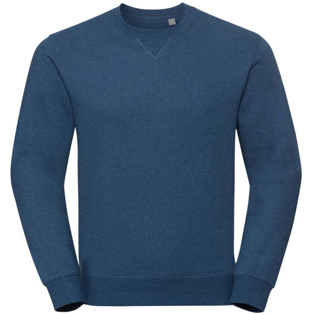 Ocean Melange - Front - Russell Mens Authentic Melange Sweatshirt