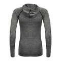 Dark Gray Marl - Back - Tombo Ladies Seamless Hoodie