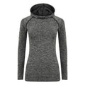 Dark Gray Marl - Front - Tombo Ladies Seamless Hoodie