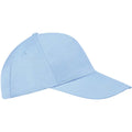Sky Blue - Front - SOLS Unisex Buzz 5 Panel Baseball Cap