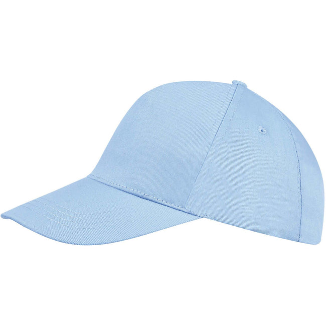 Sky Blue - Side - SOLS Unisex Buzz 5 Panel Baseball Cap