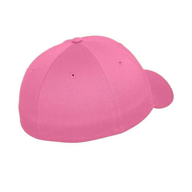 Pink - Back - Flexfit Unisex Wooly Combed Cap