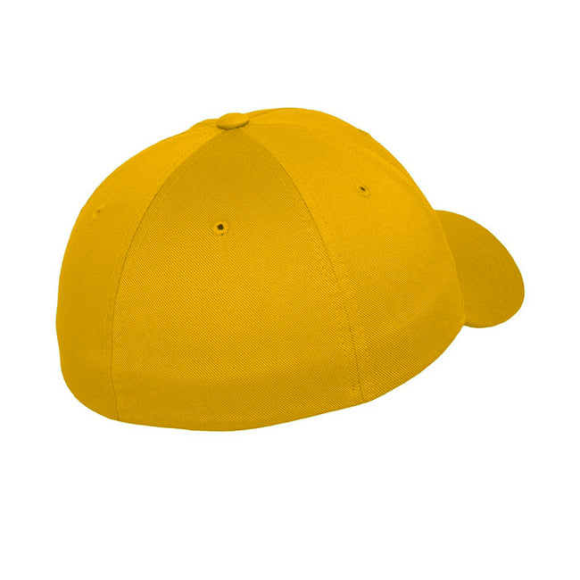 Gold - Back - Flexfit Unisex Wooly Combed Cap