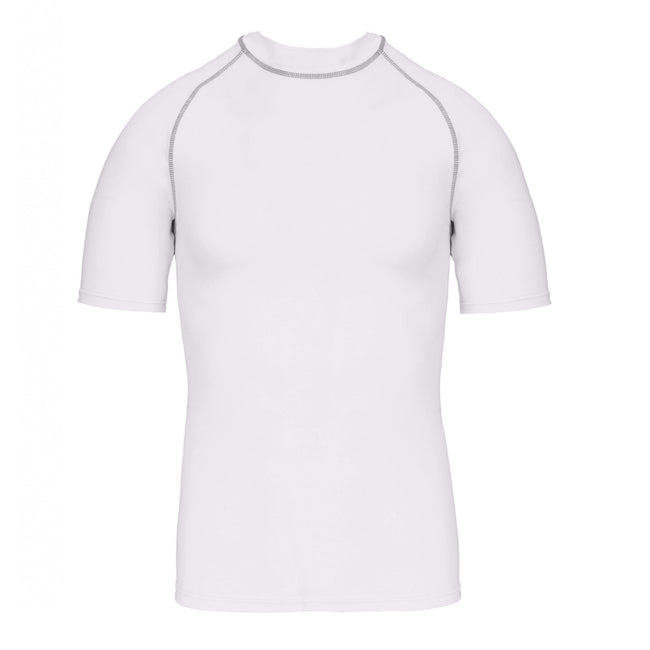 White - Front - Proact Adults Unisex Surf T-Shirt