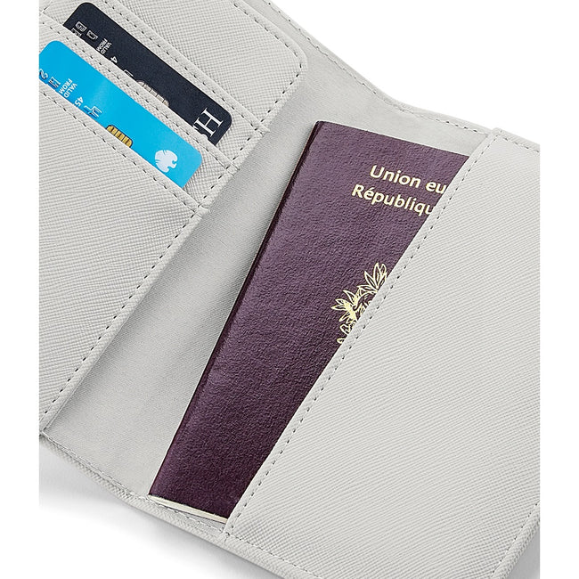 Soft Gray - Side - BagBase Faux Leather Boutique Travel Set