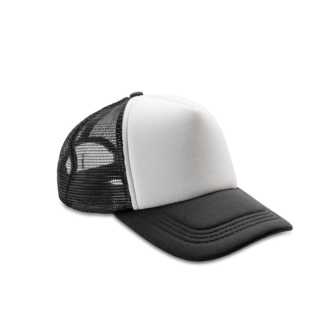 Black-White - Front - Result Core Half Mesh Truckers Cap