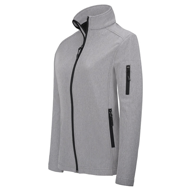Marl Gray - Front - Kariban Womens-Ladies Soft Shell Jacket