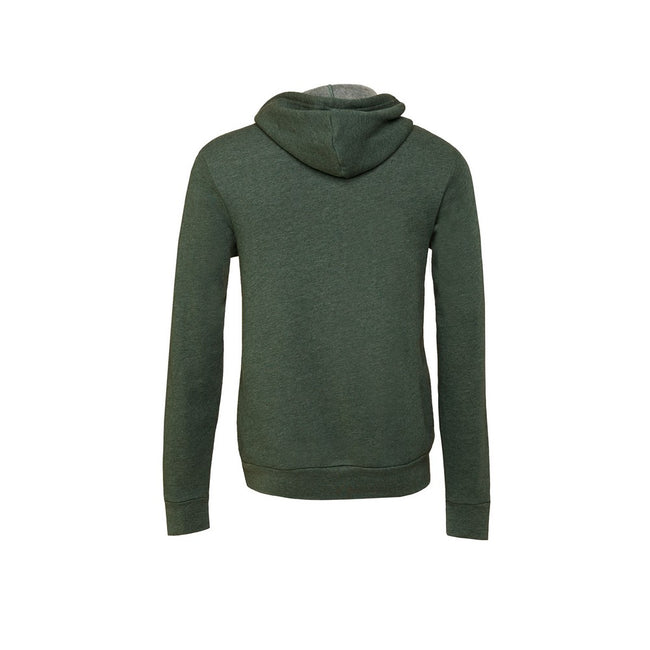 Heather Forest Green - Back - Canvas Unisex Pullover Hoodie