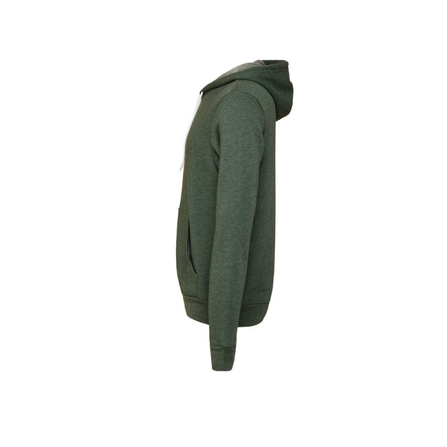 Heather Forest Green - Side - Canvas Unisex Pullover Hoodie