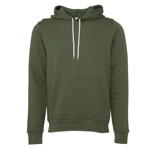 Military Green - Front - Canvas Unisex Pullover Hoodie