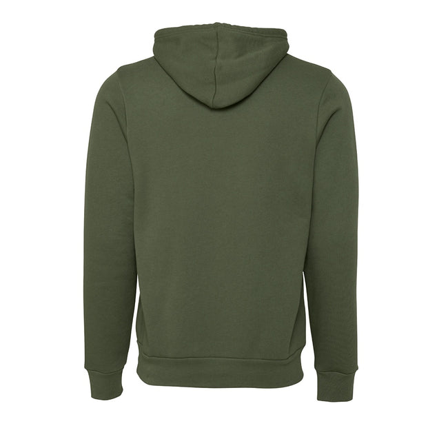 Military Green - Back - Canvas Unisex Pullover Hoodie