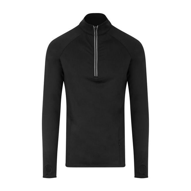 Jet Black - Front - AWDis Mens Cool-Flex Half Zip Top