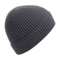 Graphite Gray - Front - Beechfield Engineered Knit Ribbed Beanie