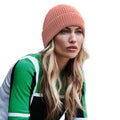 Blush - Back - Beechfield Engineered Knit Ribbed Beanie