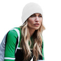 White - Back - Beechfield Engineered Knit Ribbed Beanie