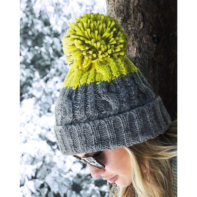 Light Gray-Citron - Back - Beechfield Apres Beanie