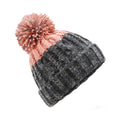 Graphite Gray-Blush - Front - Beechfield Apres Beanie
