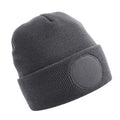 Graphite Gray - Front - Beechfield Circular Patch Beanie