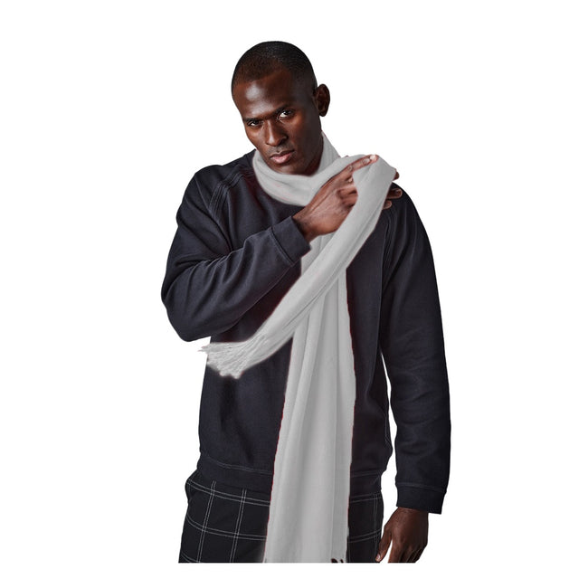 Heather Gray - Back - Beechfield Classic Woven Scarf