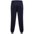 Navy-Heather Gray - Back - Front Row Unisex Adults Striped Cuff Sweatpants