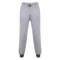 Heather Gray-Navy - Front - Front Row Unisex Adults Striped Cuff Sweatpants