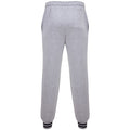 Heather Gray-Navy - Back - Front Row Unisex Adults Striped Cuff Sweatpants