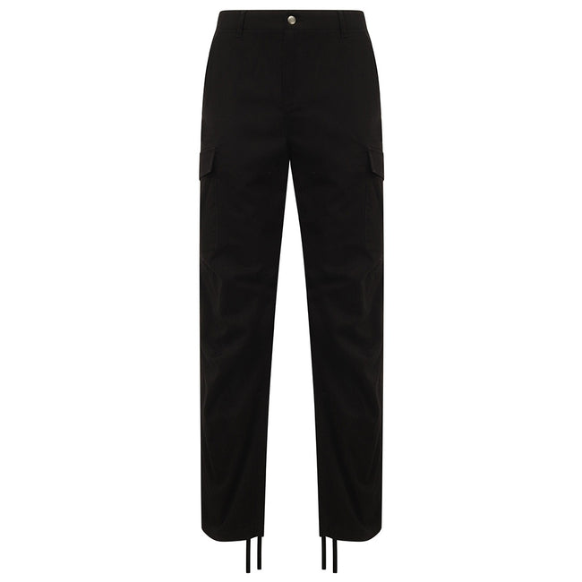 Black - Front - Front Row Adult Unisex Stretch Cargo Pants
