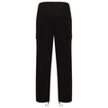 Black - Back - Front Row Adult Unisex Stretch Cargo Pants