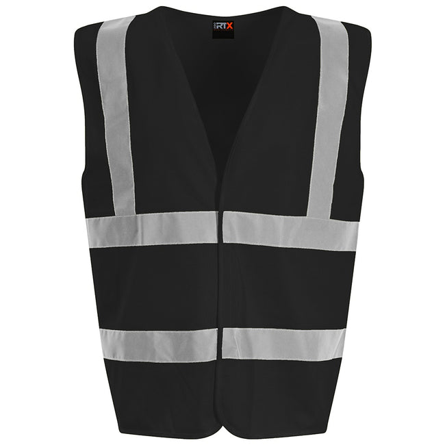 Black - Front - PRO RTX High Visibility Unisex Vest