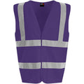 Purple - Front - PRO RTX High Visibility Unisex Vest