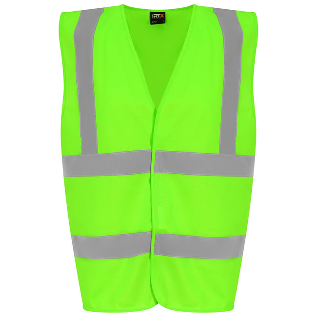 Lime Green - Front - PRO RTX High Visibility Unisex Vest