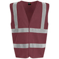 Maroon - Front - PRO RTX High Visibility Unisex Vest