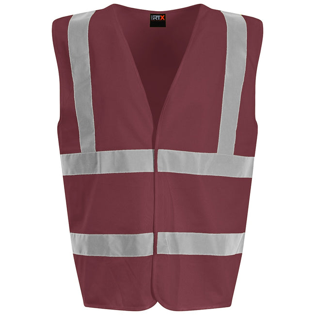 Maroon - Front - PRO RTX High Visibility Unisex Vest