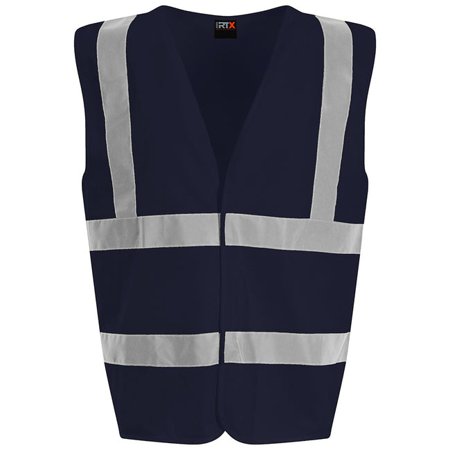Navy - Front - PRO RTX High Visibility Unisex Vest