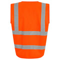 Orange - Back - PRO RTX High Visibility Unisex Vest